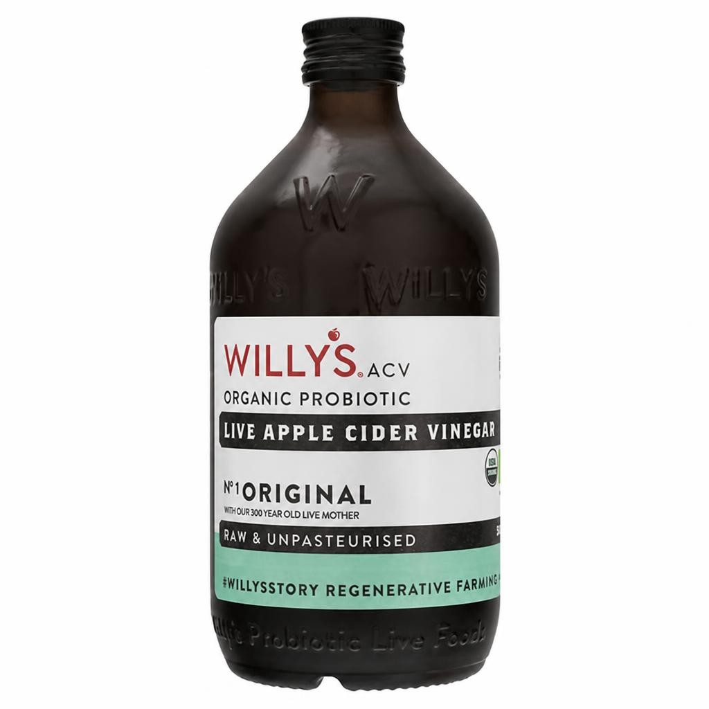 Willy's Organic Live Apple Cider Vinegar with The Mother 500ml