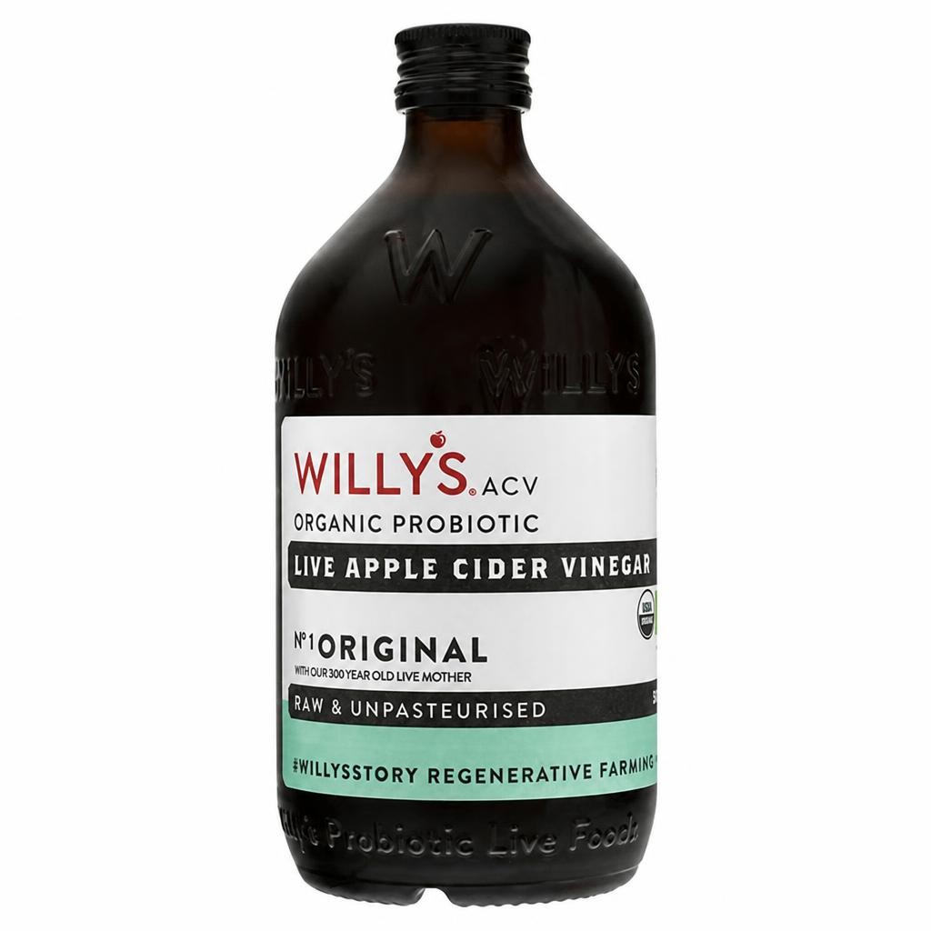 Willy's Organic Live Apple Cider Vinegar with The Mother 500ml