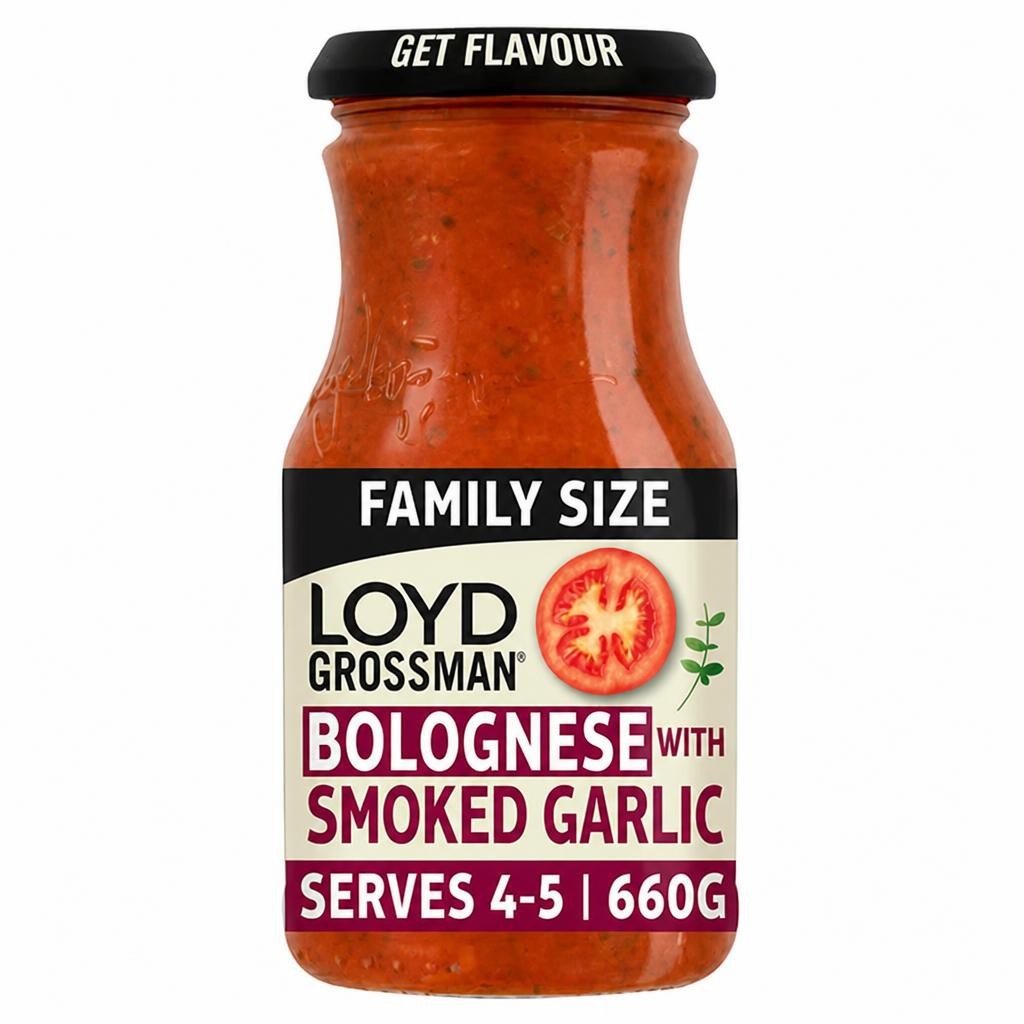 Loyd Grossman Bolognese Pasta Sauce with Smoked Garlic 660g