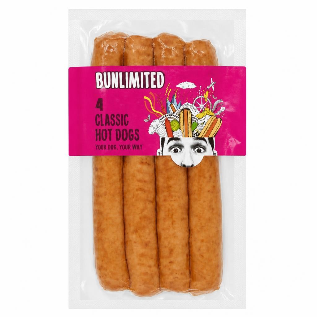 Bunlimited 4 Classic Hot Dogs 280g