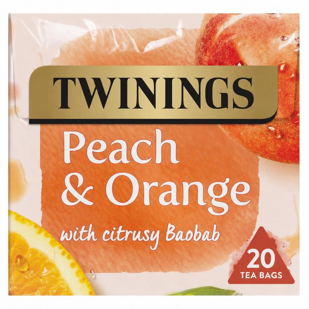 Twinings Peach & Orange Fruit Tea, 20 Tea Bags