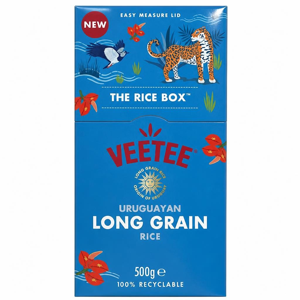 Veetee The Rice Box Uruguayan Long Grain Rice 500g