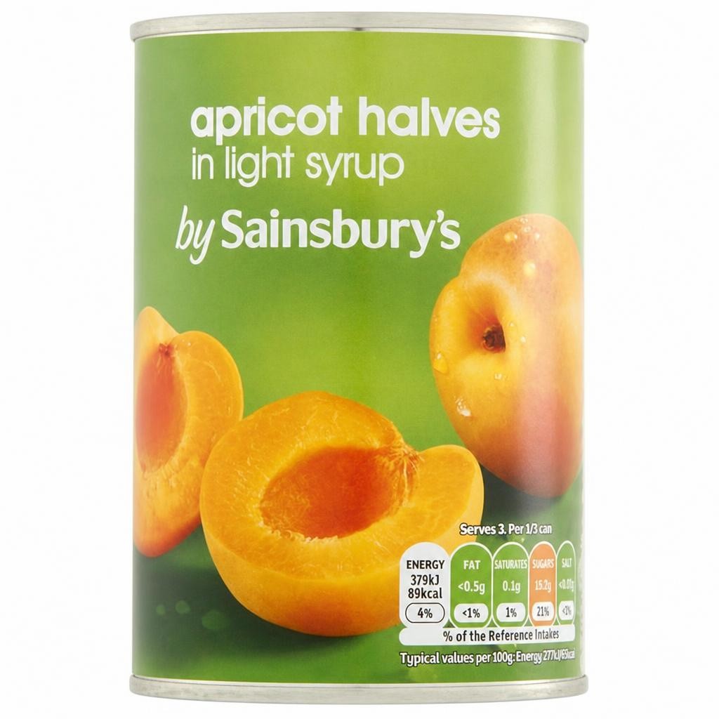 Sainsbury's Apricot Halves In Light Syrup 411g