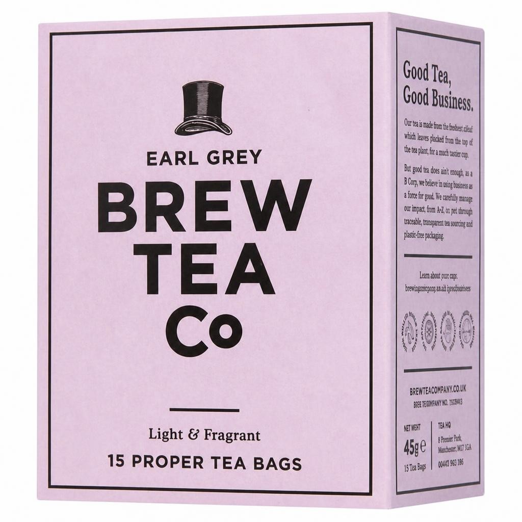 Brew Tea Co Earl Grey Proper Tea Bags x15 45g