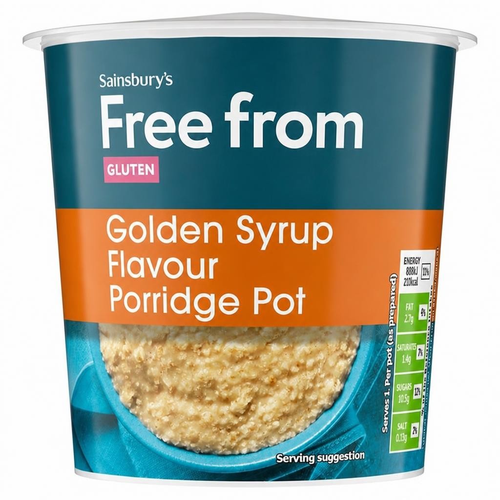 Sainsbury's Free From Golden Syrup Porridge Pot 55g