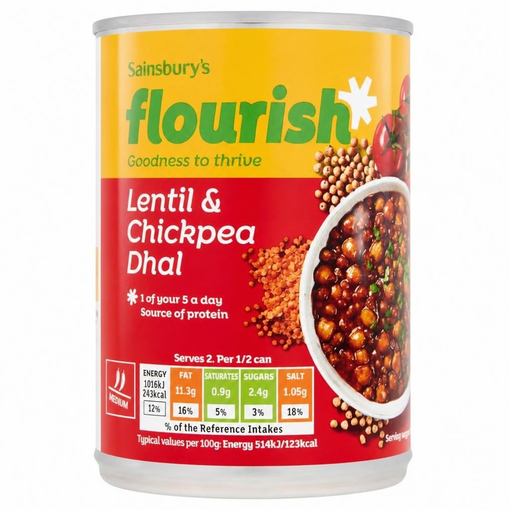Sainsbury's Flourish Lentil & Chickpea Dhal 395g