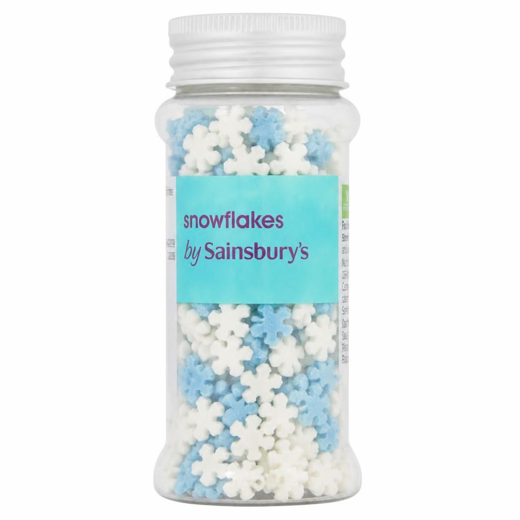 Sainsbury's Cake Decorations Sparkle Snowflakes 45g