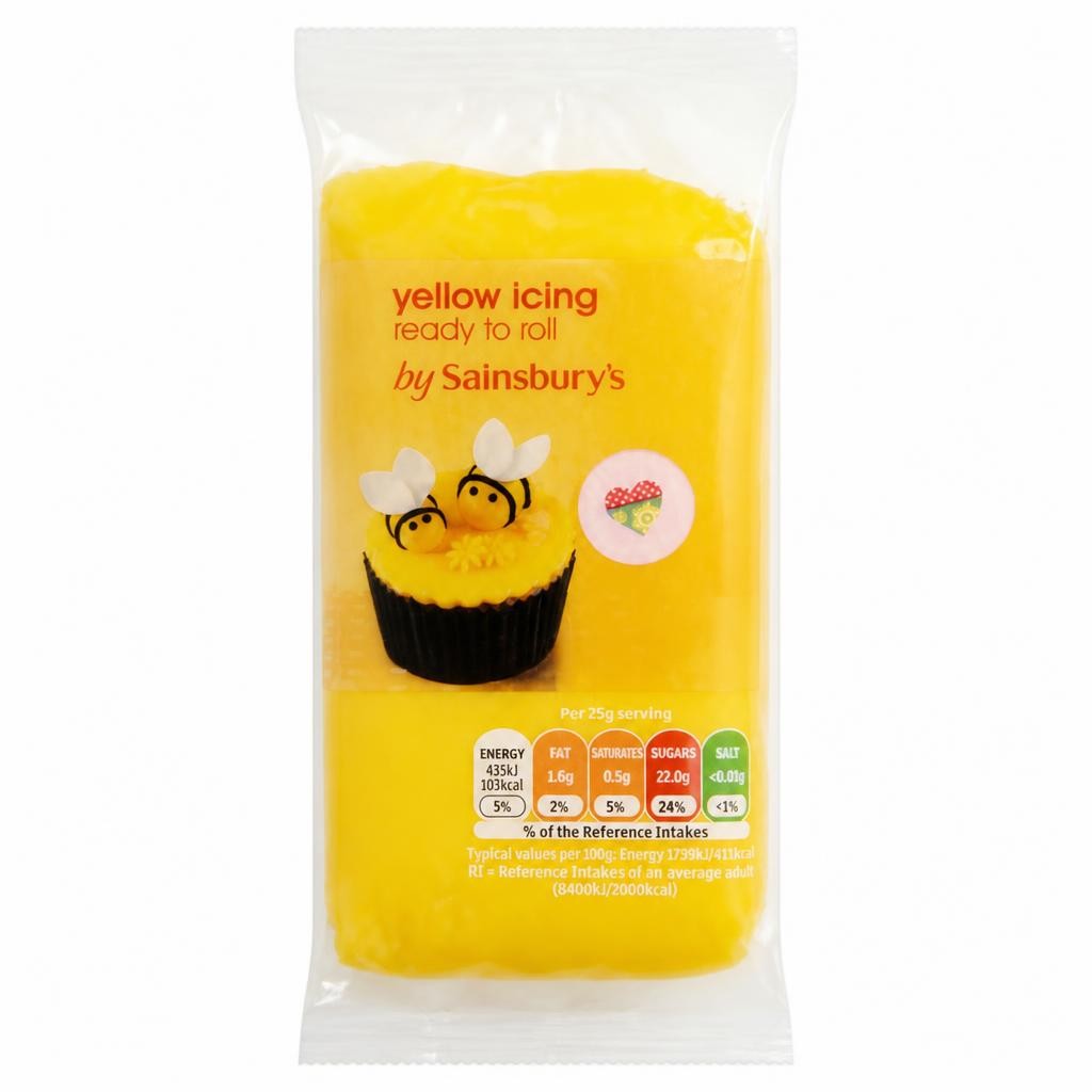 Sainsbury's Ready to Roll Yellow Icing 250g