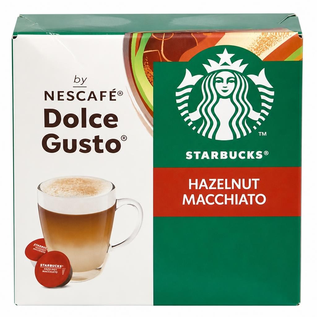 Nescafé Dolce Gusto Starbucks Hazelnut Macchiato 100% Arabica Coffee 123g