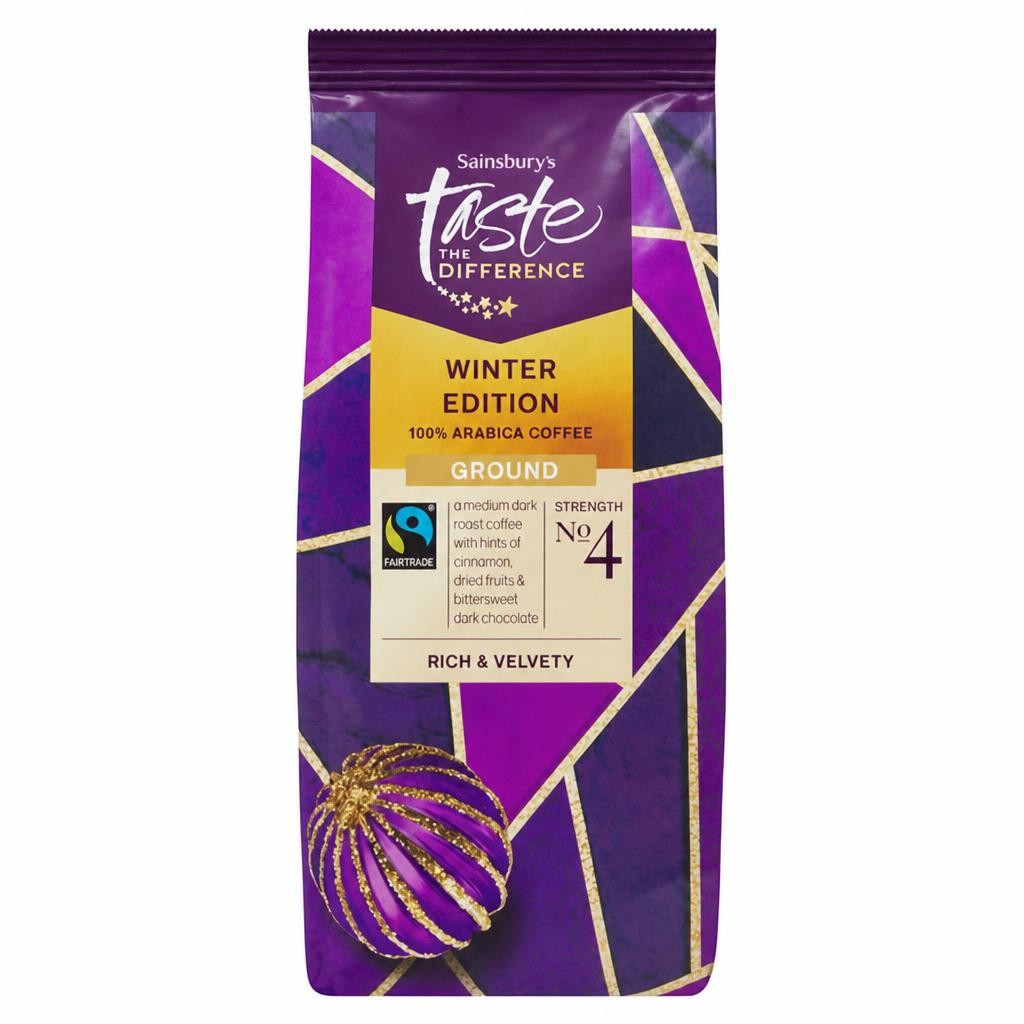 Sainsbury's Ground Coffee, Winter Edition, Taste the Difference 227g