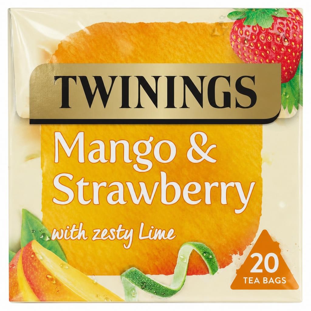 Twinings Mango & Strawberry with Zesty Lime Tea Bags x20 50g