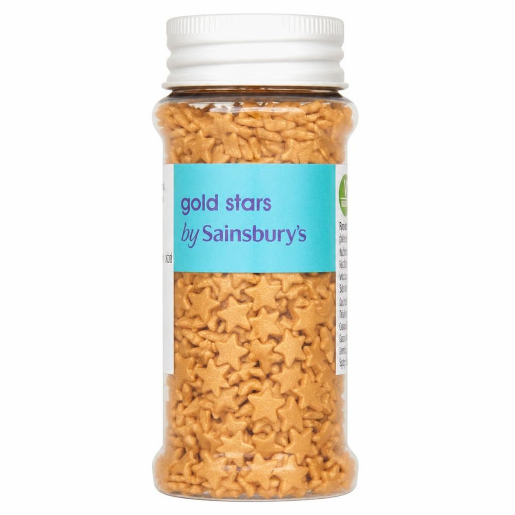 Sainsbury's Cake Decorations Gold Stars 50g