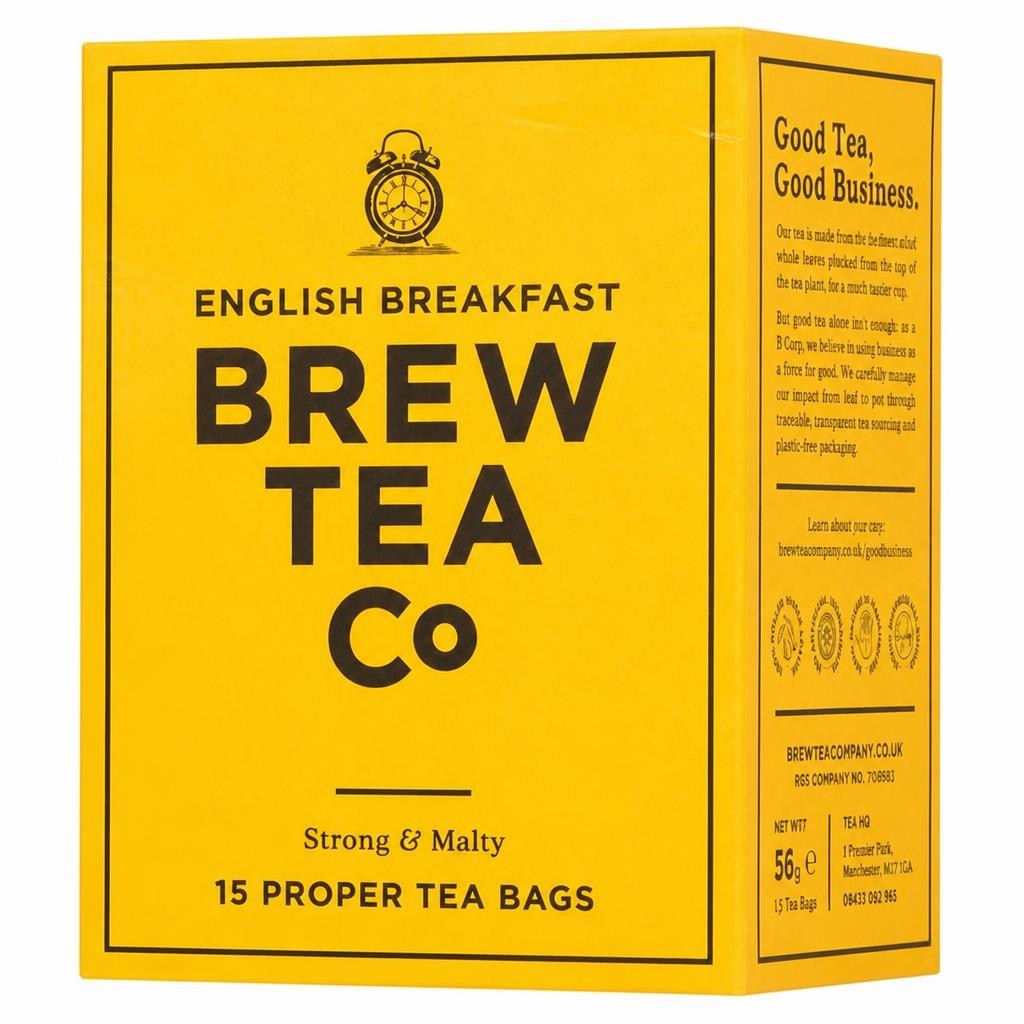 Brew Tea Co English Breakfast Tea Bags x15 56g