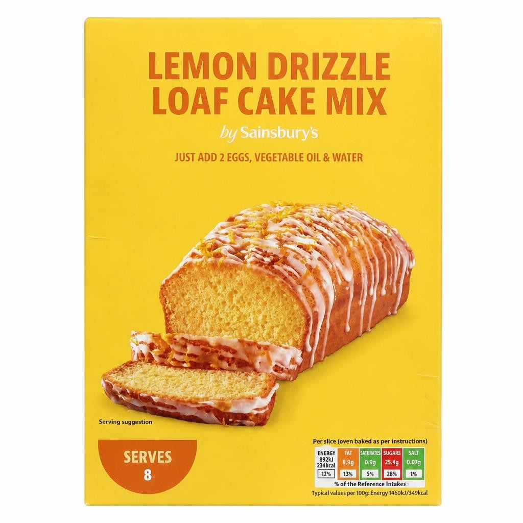 Sainsbury's Lemon Drizzle Loaf Cake Mix 320g