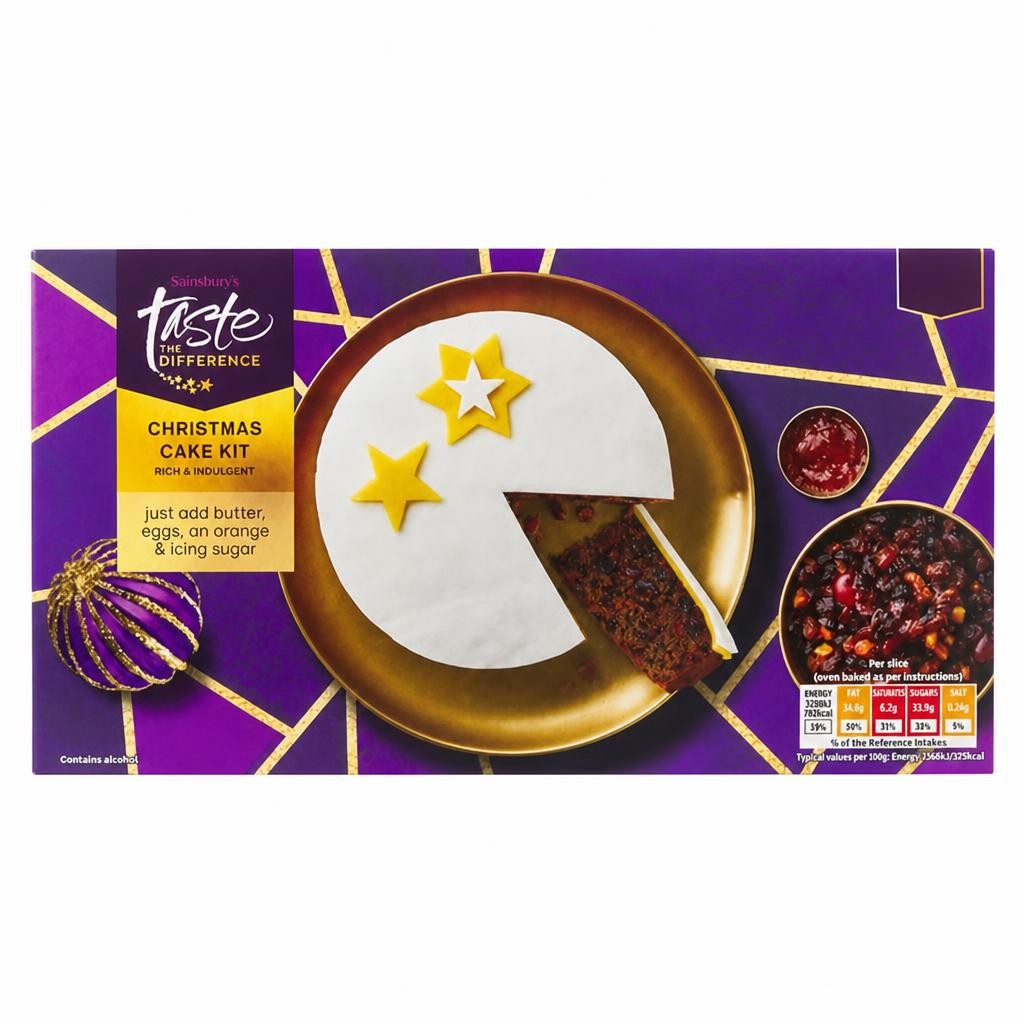 Sainsbury's Christmas Cake Kit, Taste the Difference 1.51kg