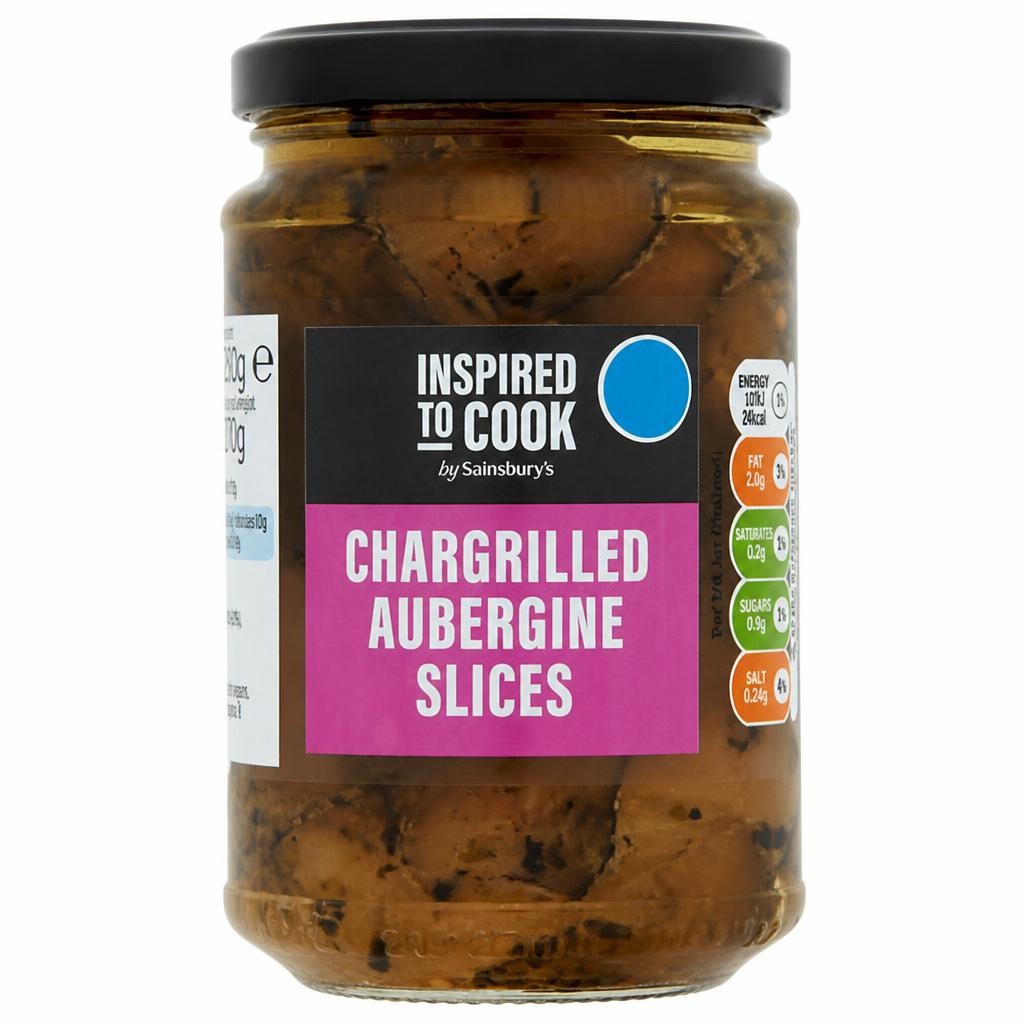 Sainsbury's Chargrilled Aubergine Slices, Inspired to Cook 280g (170g*)