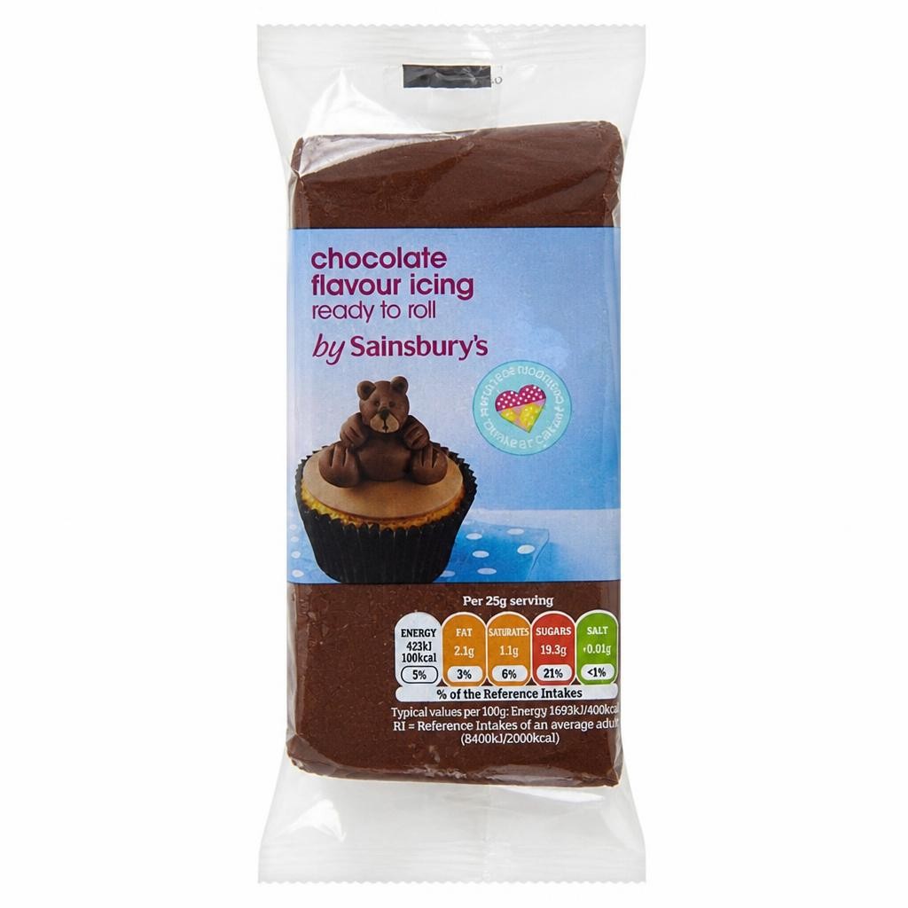 Sainsbury's Ready to Roll Chocolate Icing 250g