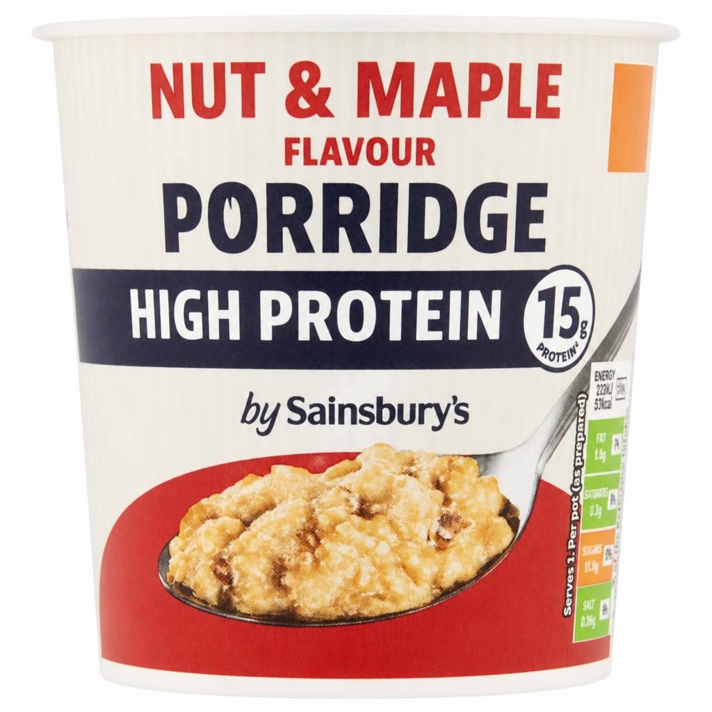 Sainsbury's Nut & Maple Flavour Porridge 70g