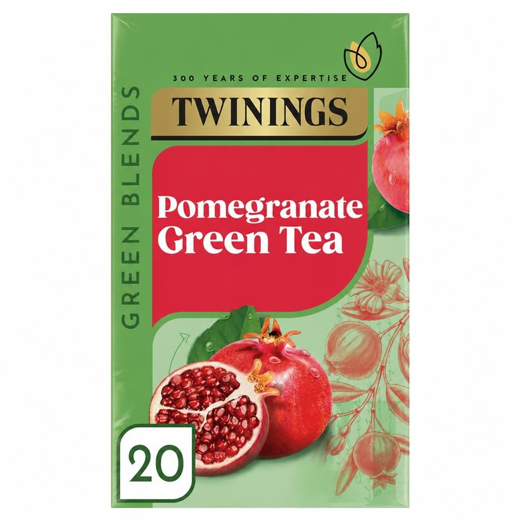 Twinings Pomegranate Single Green Tea Bags x20 40g