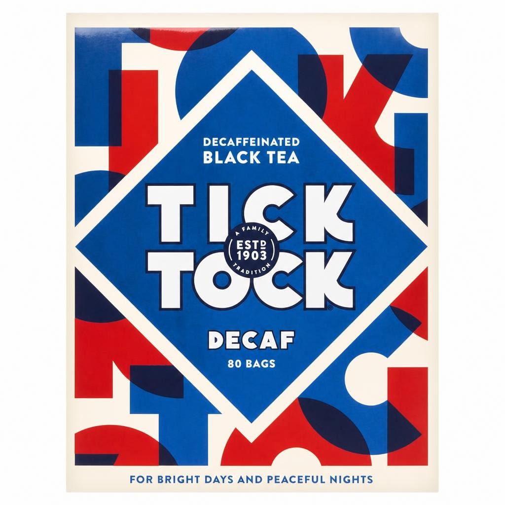 Tick Tock Decaf Decaffeinated Black Tea 216g