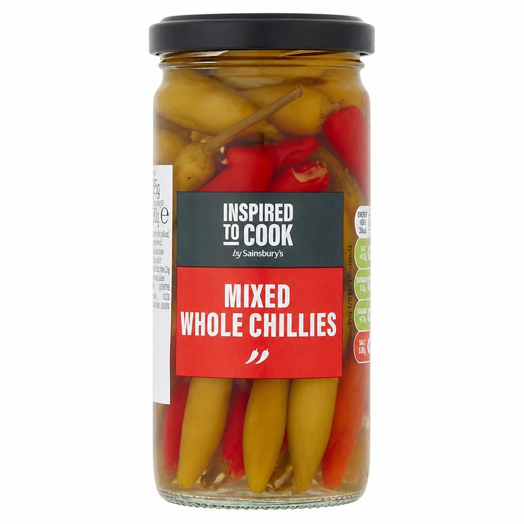Sainsbury's Mixed Whole Chillies, Inspired to Cook 205g (130g*)
