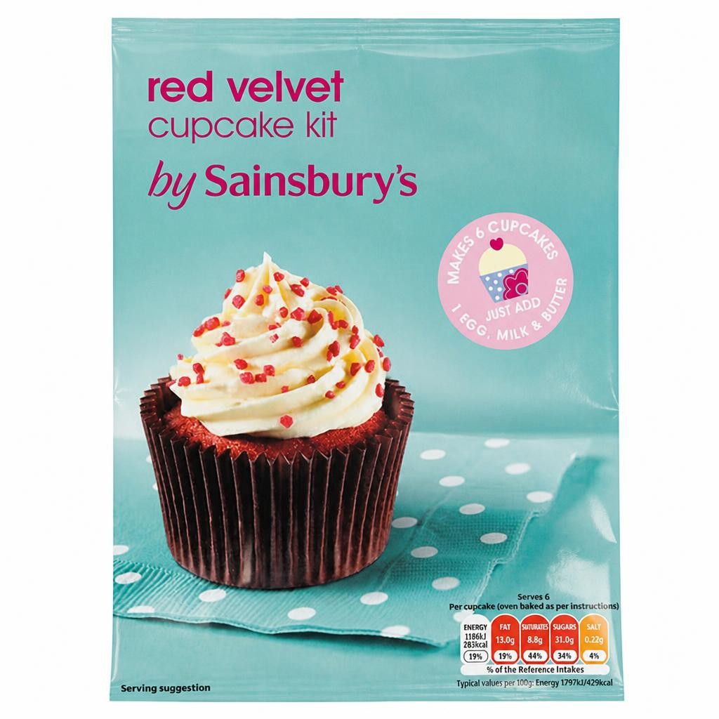 Sainsbury's Red Velvet Cupcake Kit 280g