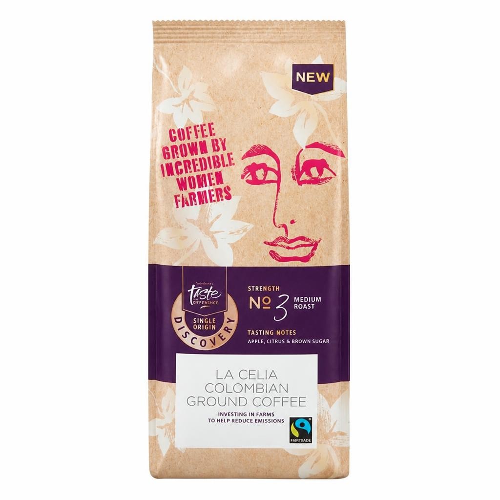Sainsbury's La Celia Colombian Ground Coffee, Taste the Difference 227g