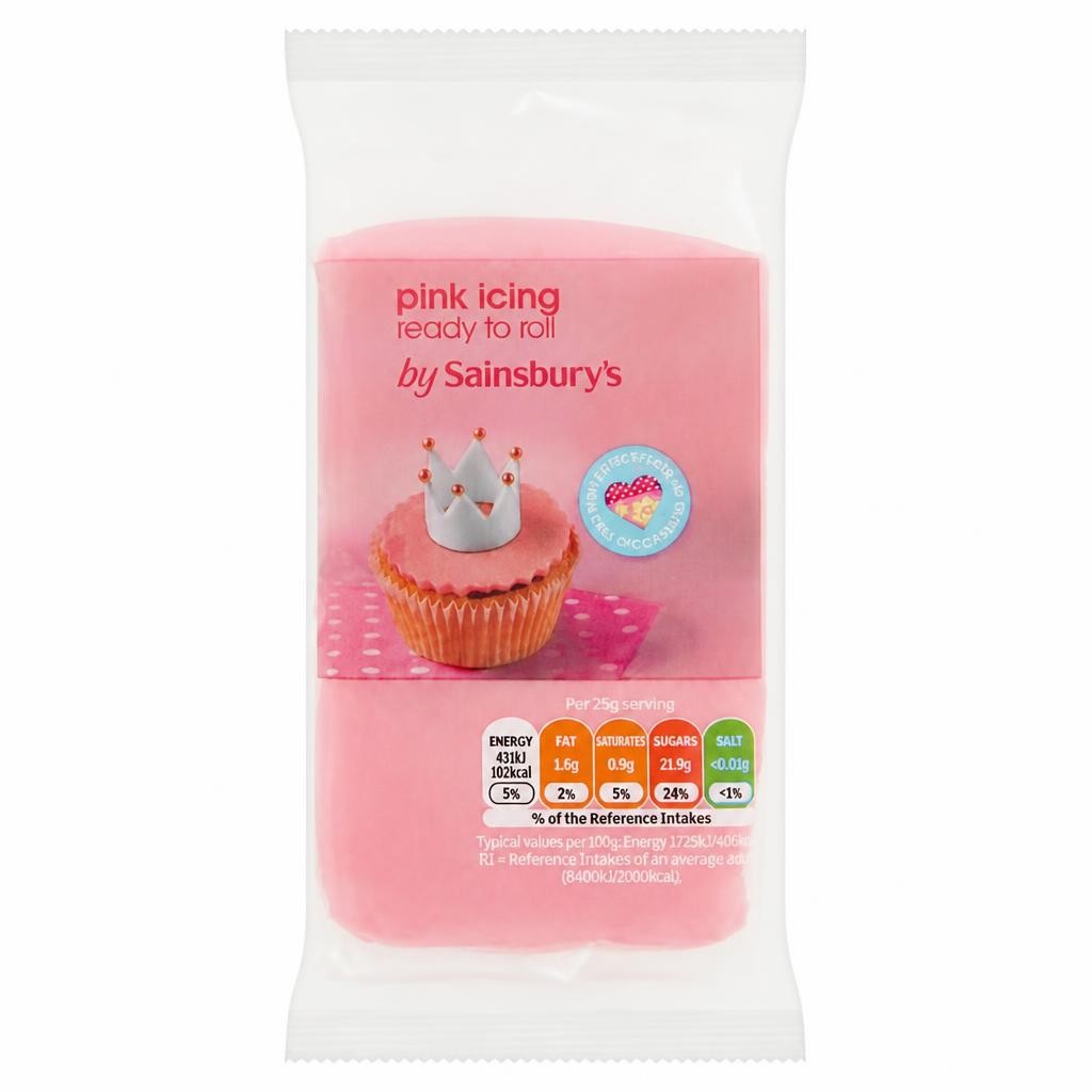 Sainsbury's Ready to Roll Pink Icing 250g