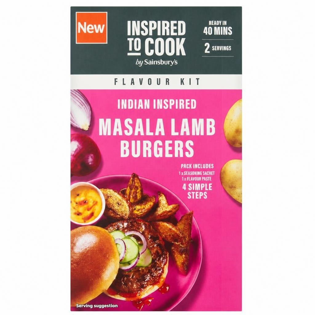Sainsbury's Inspired to Cook Indian Inspired Masala Lamb Burgers Flavour Kit 90g