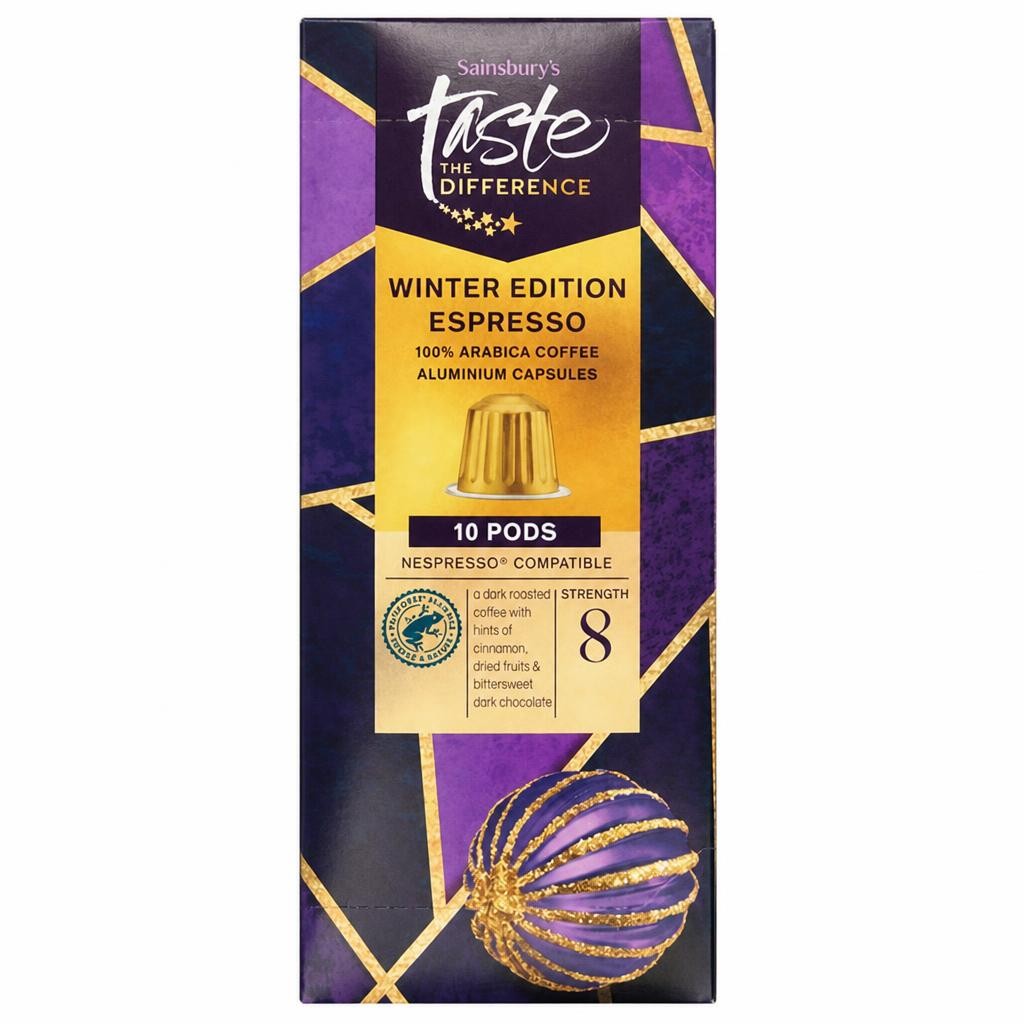Sainsbury's Espresso Pods, Winter Edition, Taste the Difference x10 52g