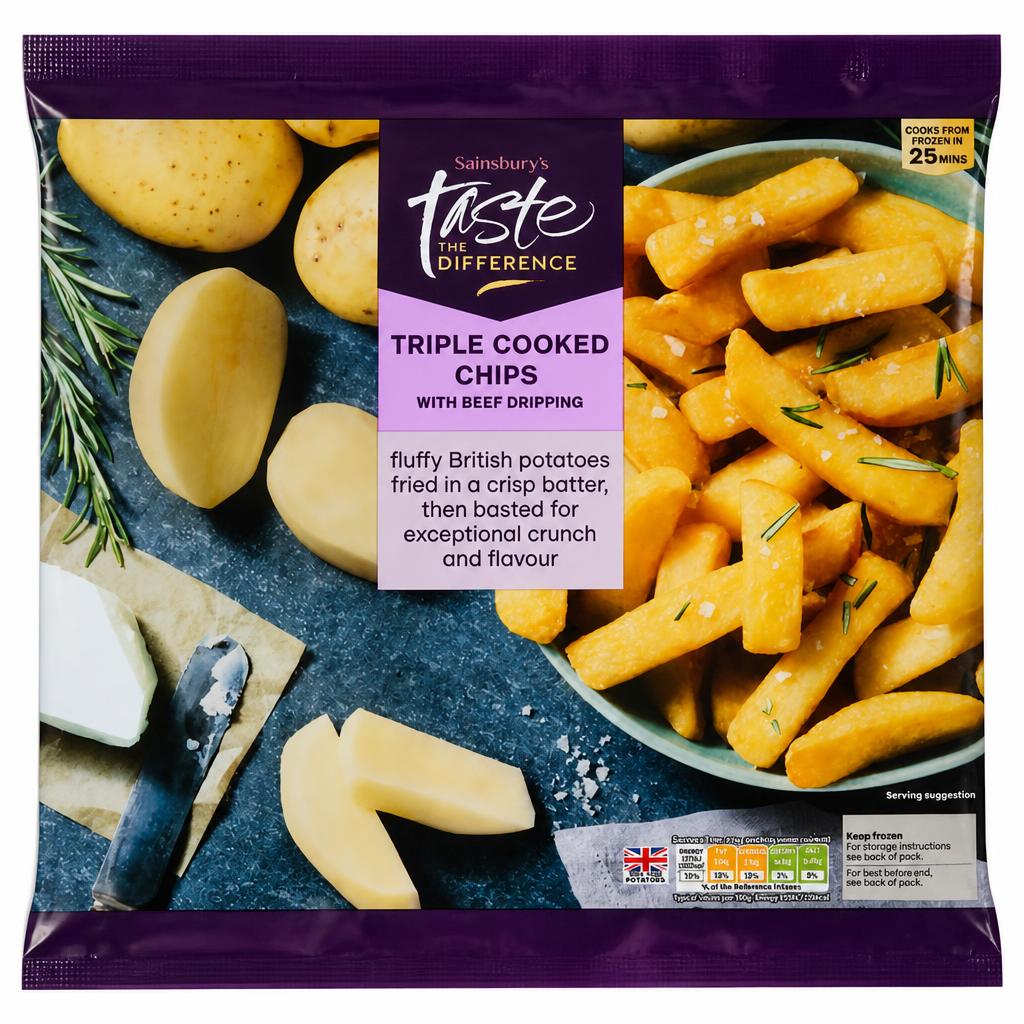 Sainsbury's Triple Cooked Chips, Taste the Difference 750g