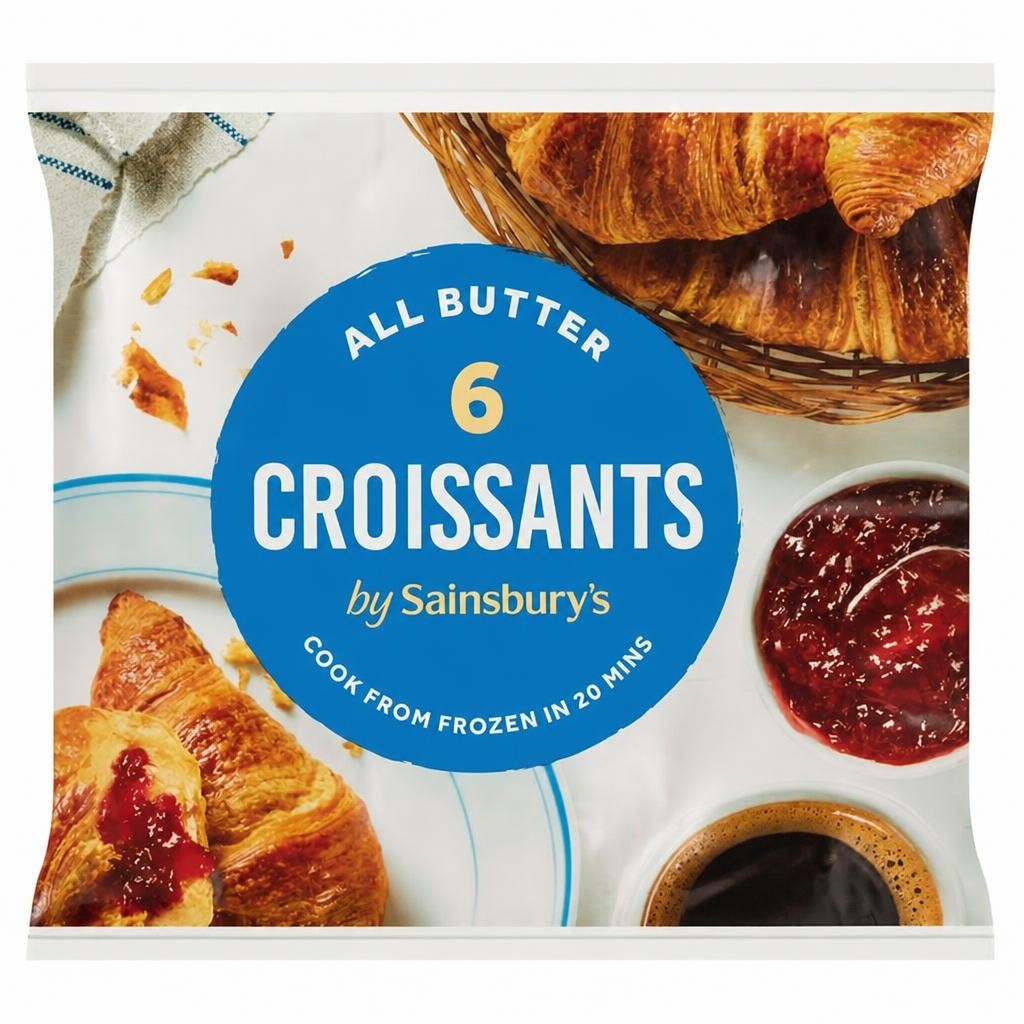 Sainsbury's Frozen All Butter Croissants x6 300g