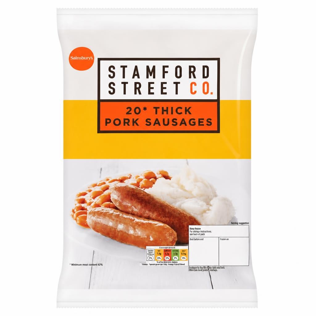 Stamford Street Co. Thick Pork Sausages x20 1kg