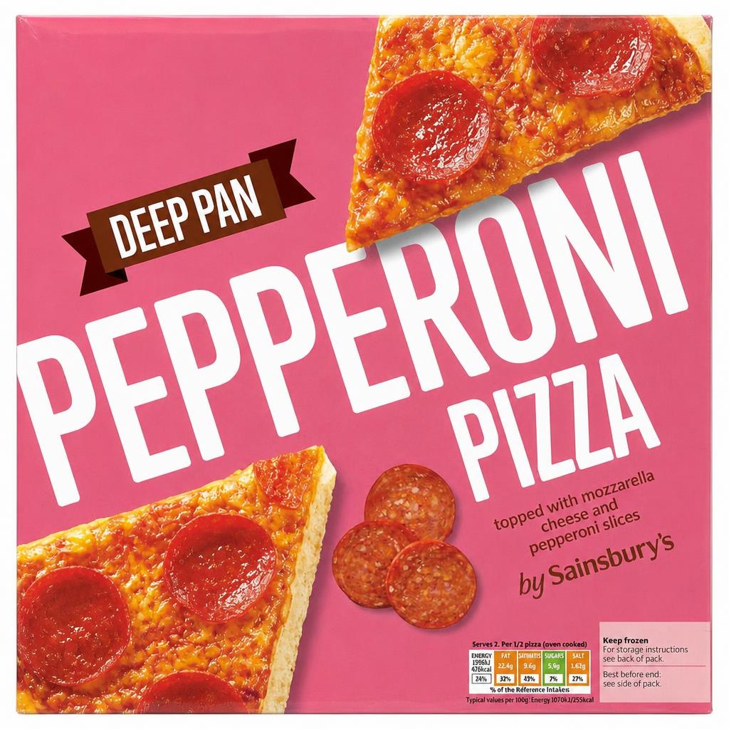 Sainsbury's Deep Pan Pepperoni Pizza 374g