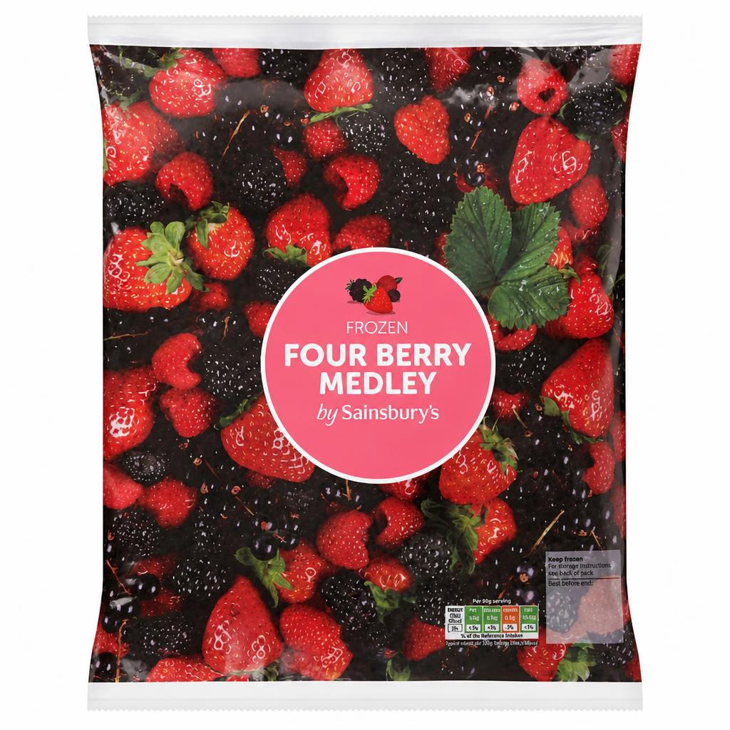 Sainsbury's Four Berry Medley Frozen Fruit 1kg