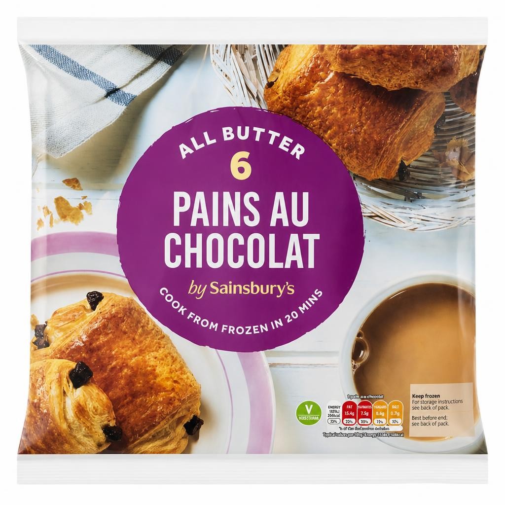 Sainsbury's Frozen Pain Au Chocolat x6 360g