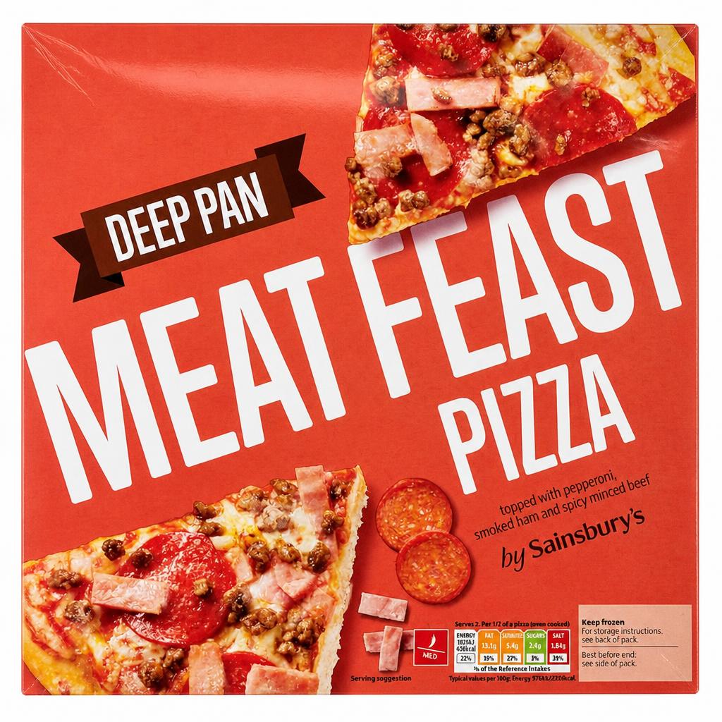 Sainsbury's Deep Pan Meat Feast Pizza 379g