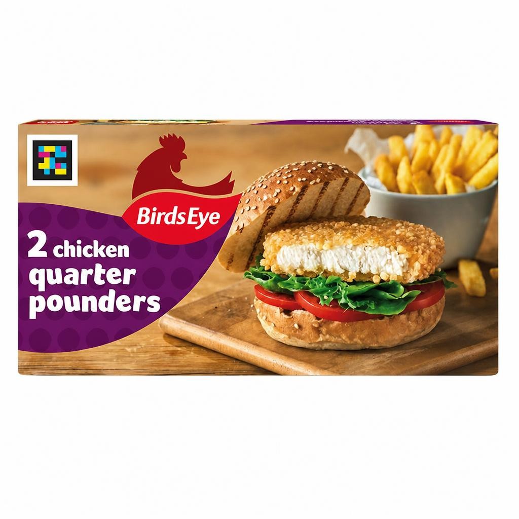 Birds Eye 2 x Chicken Quarter Pounders Burgers 227g