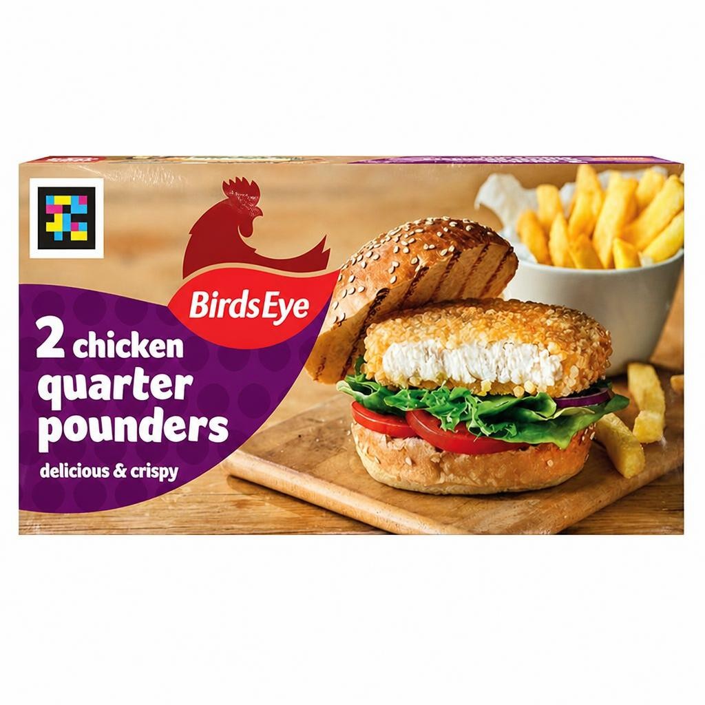Birds Eye 2 x Chicken Quarter Pounders Burgers 227g