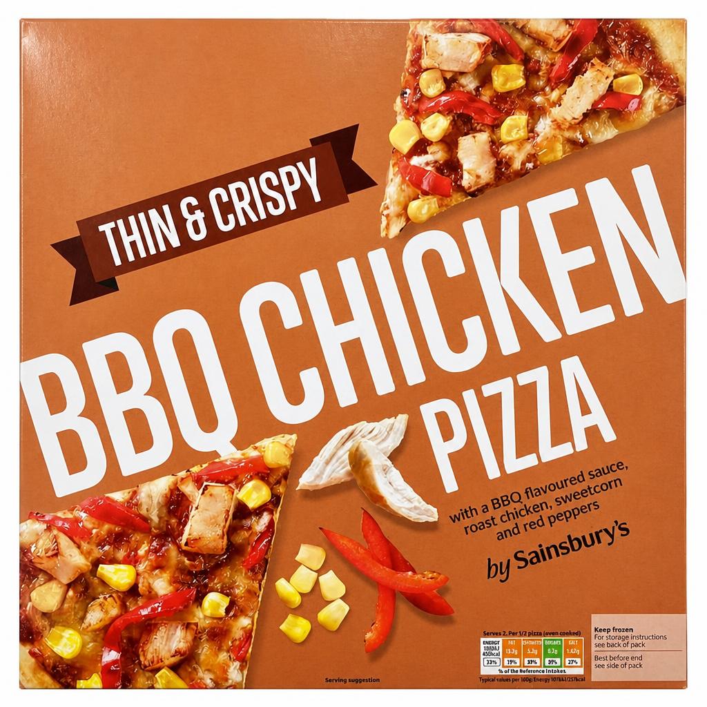 Sainsbury's Thin BBQ Chicken Pizza