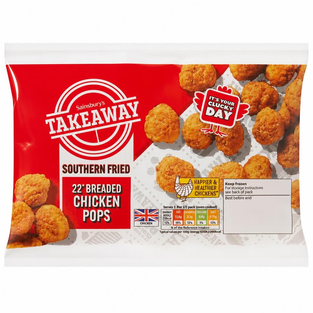Sainsbury's Southern Fried Breaded Chicken Breast Pops 190g