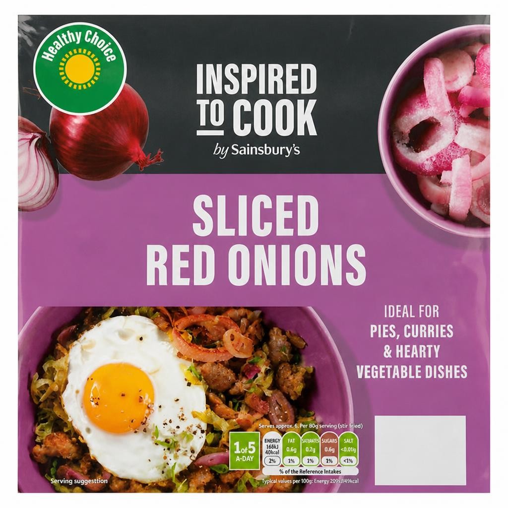 Sainsbury's Sliced Red Onions 500g