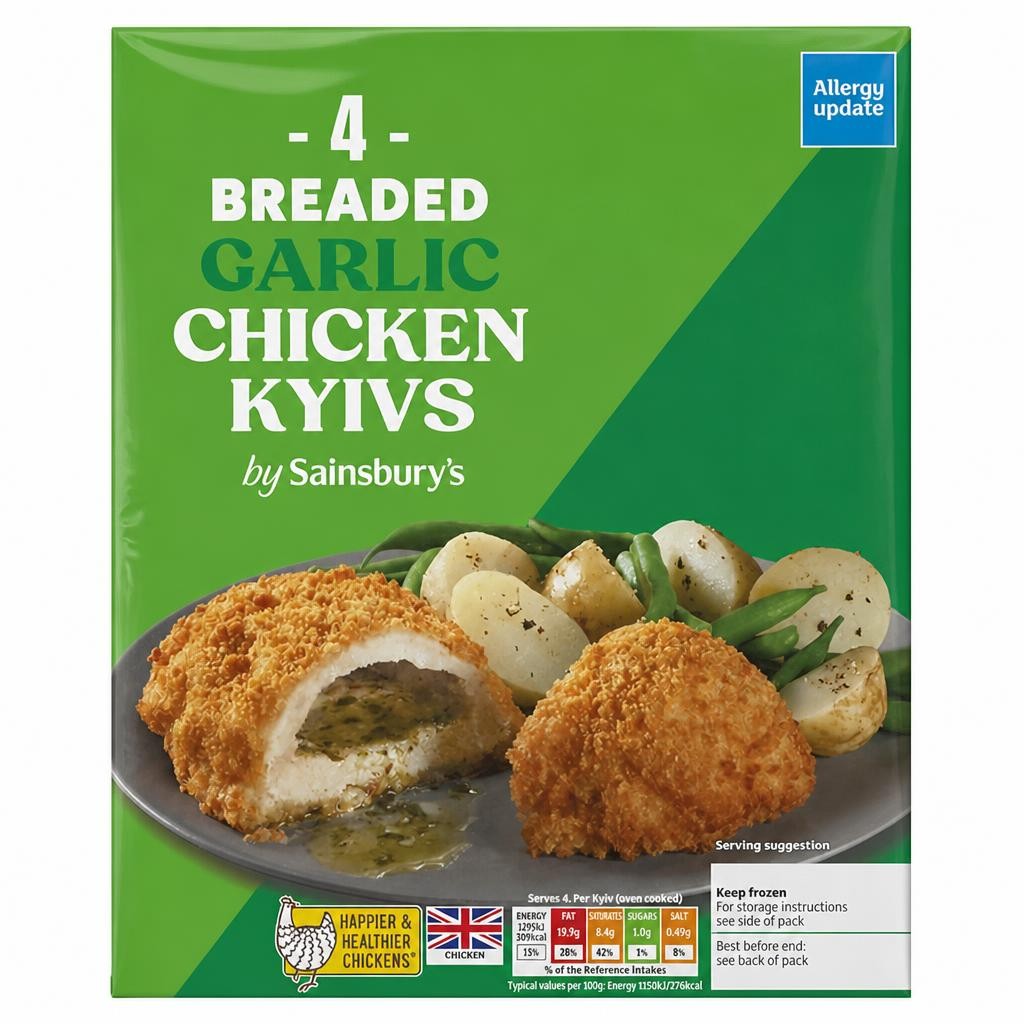 Sainsbury's Breaded Garlic Chicken Kyivs 490g