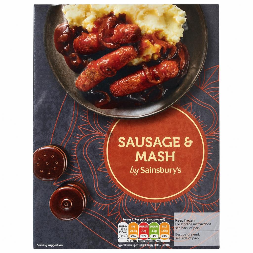 Sainsbury's Sausage & Mash Ready Meal For 1 400g