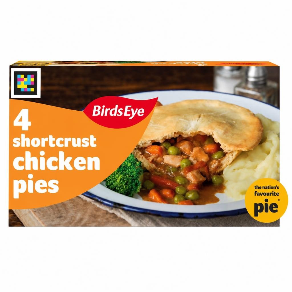 Birds Eye Shortcrust Chicken Pies x4 620g