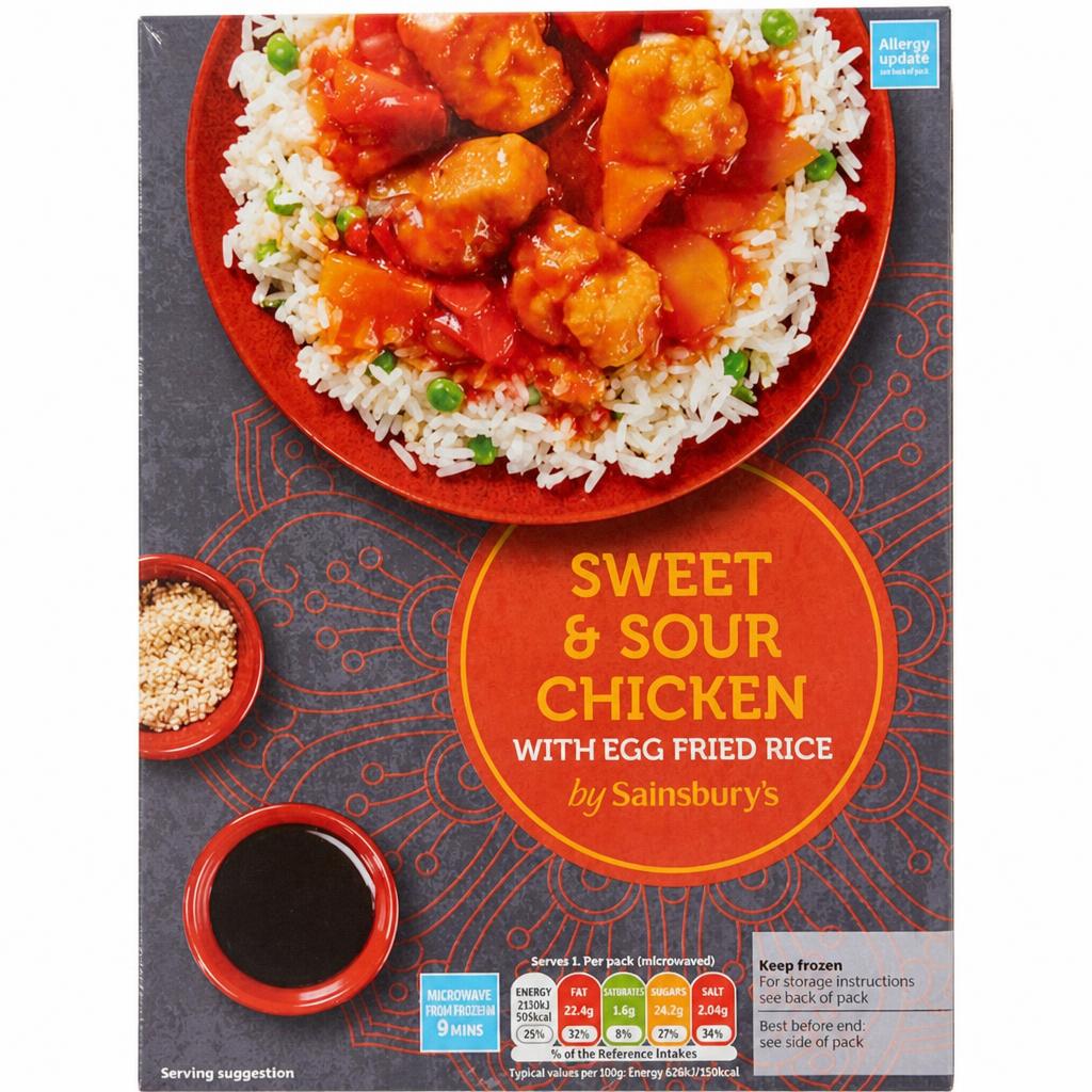 Sainsbury's Sweet & Sour Chicken & Rice Ready Meal For 1 400g