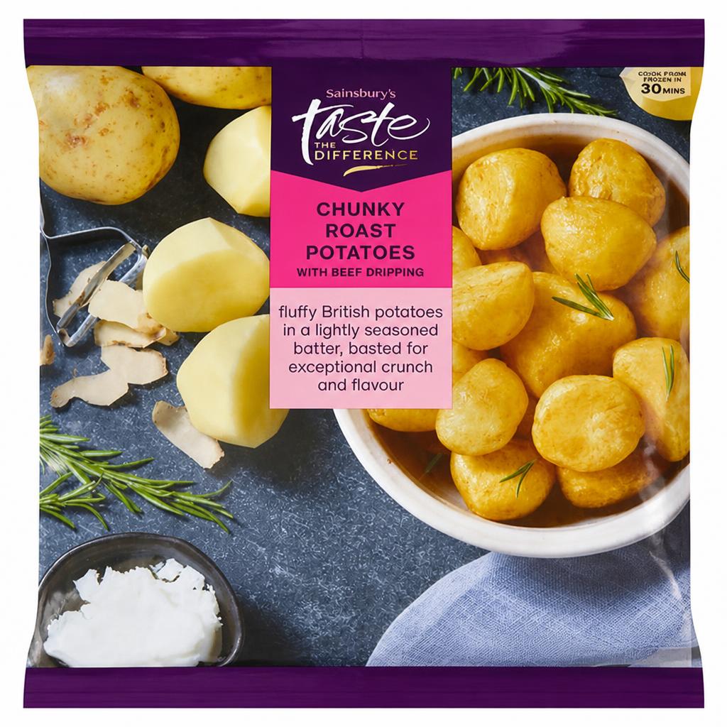 Sainsbury's Chunky Roast Potatoes with Beef Dripping, Taste the Difference 1kg