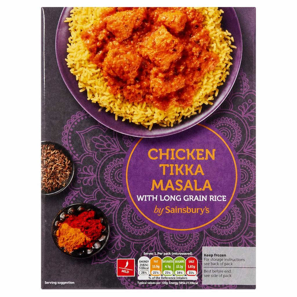 Sainsbury's Chicken Tikka Masala & Pilau Rice Ready Meal For 1 400g