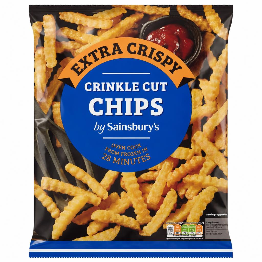 Sainsbury's Extra Crispy Crinkle Cut Chips 900g