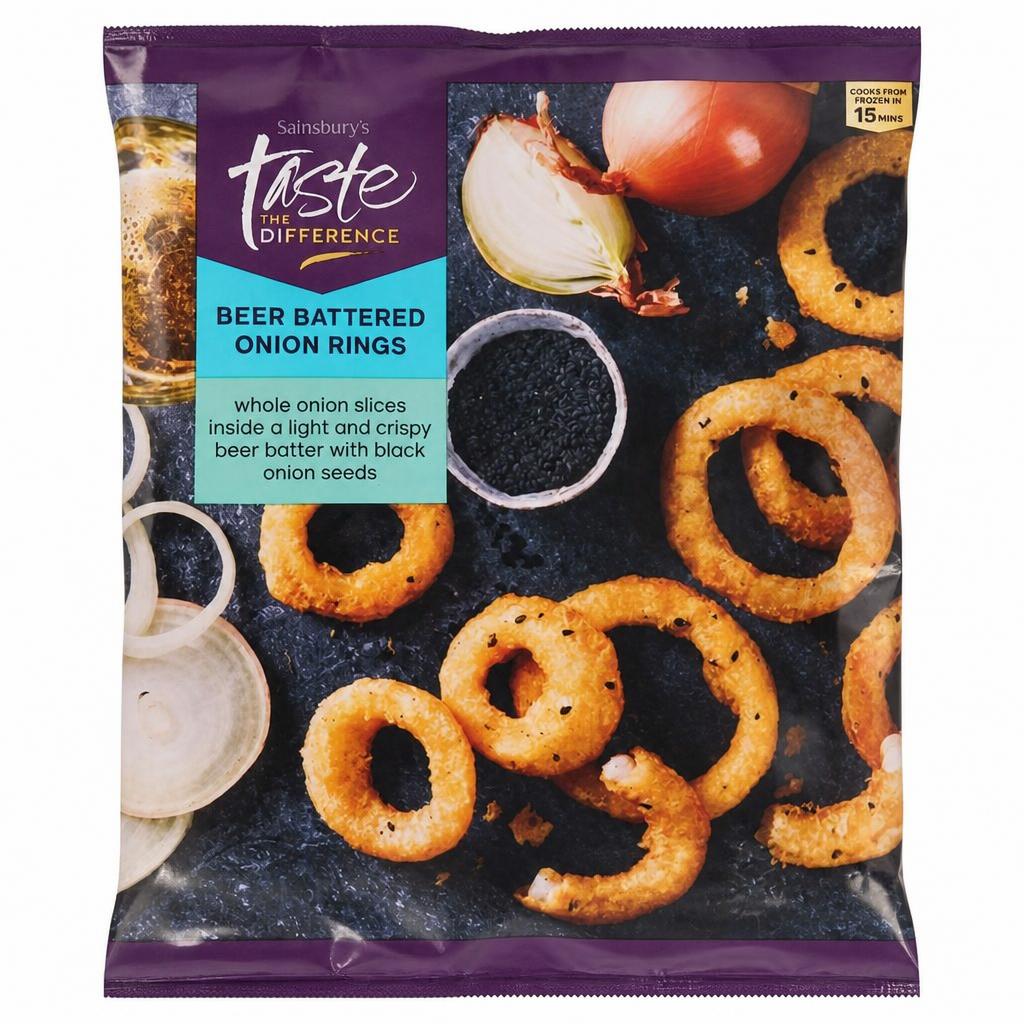Sainsbury's Beer Battered Onion Rings, Taste the Difference 375g